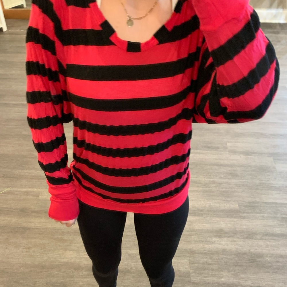 black and red top
